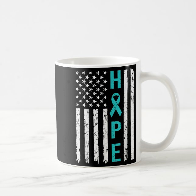 Mug Hope Cervical Cancer Awareness Usa Flag Support Th (Droite)