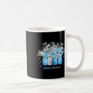 Mug Hope Diabetes Awareness Blue Flowers Type 1 Diabet