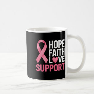 Mug Hope Faith Love Soutien Cancer du sein Décerné