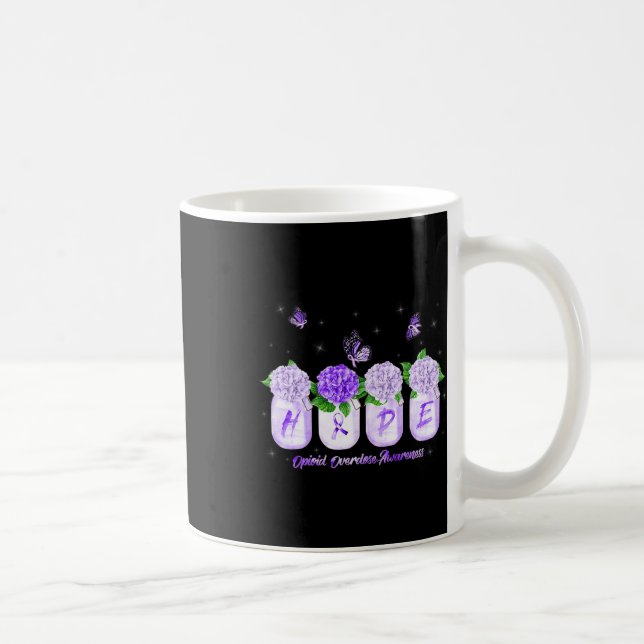 Mug Hope Hydrangea Flower Butterfly Opioid Overdose Aw (Droite)