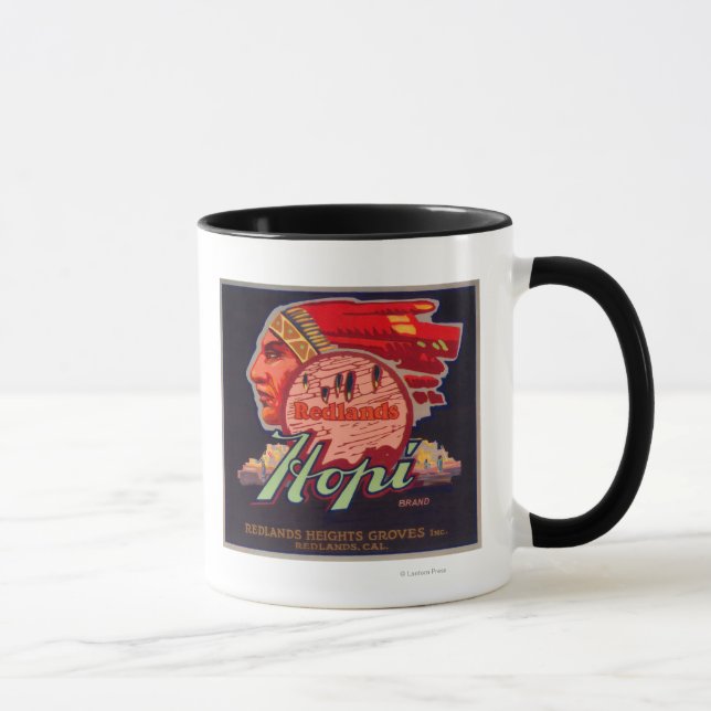 Mug Hopi Orange LabelRedlands, CA (Droite)