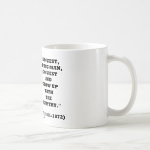 Mug Horace Greeley vont le jeune homme occidental vont