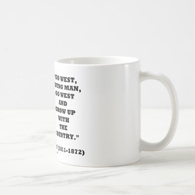 Mug Horace Greeley vont le jeune homme occidental vont (Droite)