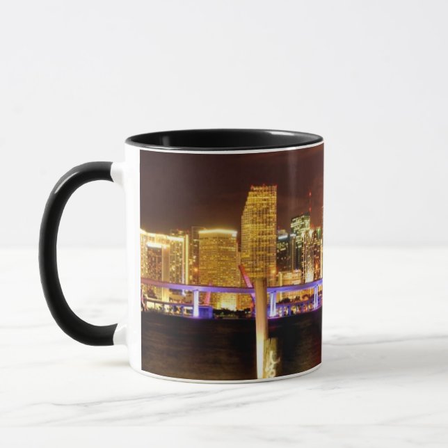 Mug Horizon de Miami la nuit, la Floride (Gauche)