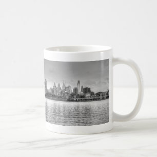 Mug Horizon de Philadelphie en noir et blanc