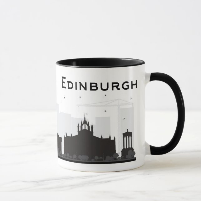 Mug Horizon noir et blanc d'Edimbourg Ecosse | (Droite)