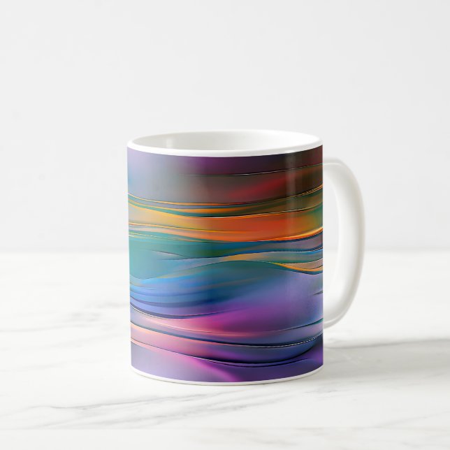 Mug "Horizons fluides" Art Abstrait contemporain (Devant droit)