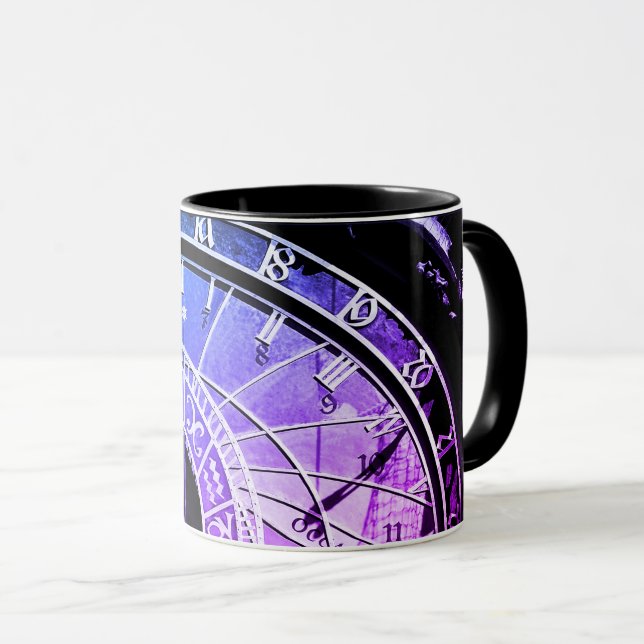 Mug Horloge Astronomique de Prague & Squelette /Czechi (Devant droit)