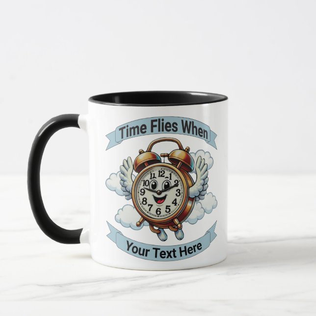 Mug Horloge de vol personnalisable "Heures de vol quan (Gauche)