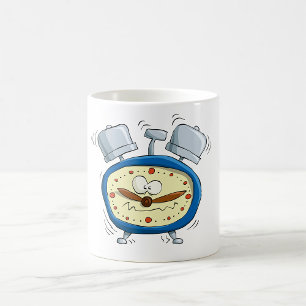 Mug Horloge Drôle D'Alarme Cartoon Quirky Se Réveiller