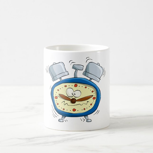 Mug Horloge Drôle D'Alarme Cartoon Quirky Se Réveiller (Créateur téléchargé)