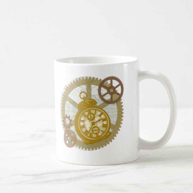 Mug Horloge et vitesses de Steampunk (Droite)