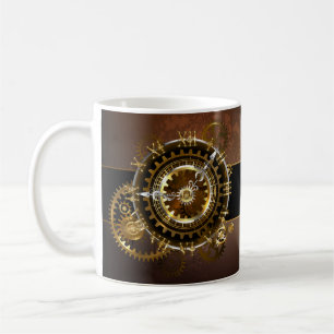 Mug Horloge Steampunk avec des engrenages anciens