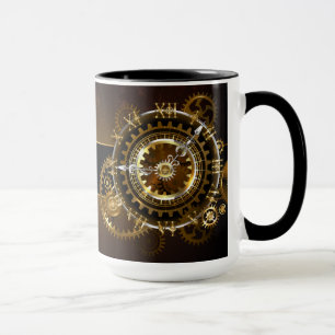 Mug Horloge Steampunk avec des engrenages anciens