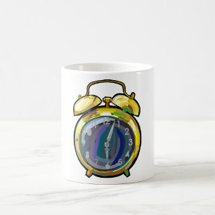 Mug Horloge vintage d'alarme or Retro Timepiece