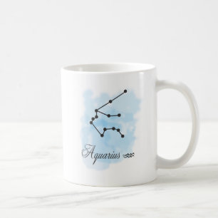 Mug Horoscope bleu de Verseau d'aquarelle