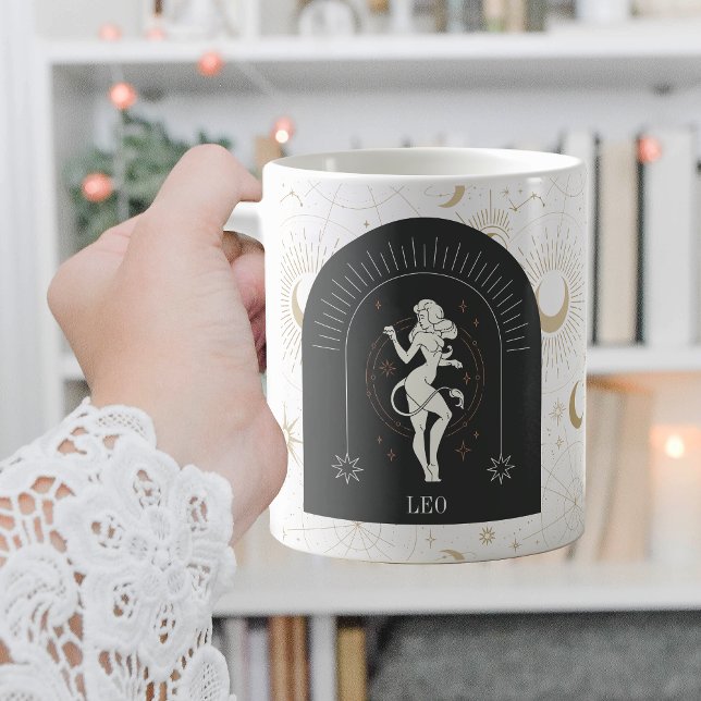 Mug Horoscope Mystic Leo Zodiac Stars (Mystic Leo Zodiac Stars Horoscope Coffee Mug)