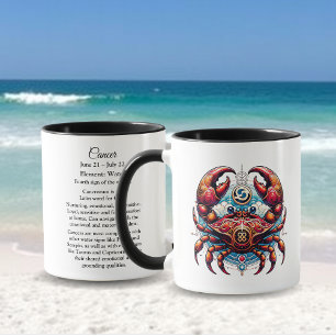 Mug Horoscope signe astrologique du cancer le crabe