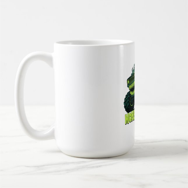 Mug Horreur de camion monstre en flammes (Gauche)