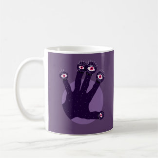 Mug Horreur Goth Purple Main Déplaisante Mains bizarre