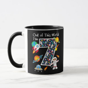 Mug Hors de ce monde je suis 7 Espace Extérieur 7 Ans