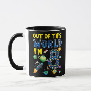 Mug Hors de ce monde je suis 8 Space Rocket Anniversai