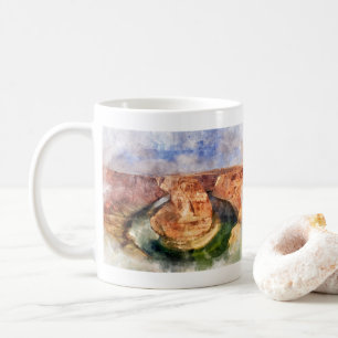 Mug Horseshoe Bend in Grand Canyon aquarelle