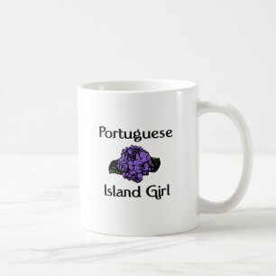 Mug Hortensia portugais de bleu de ~ de fille d'île