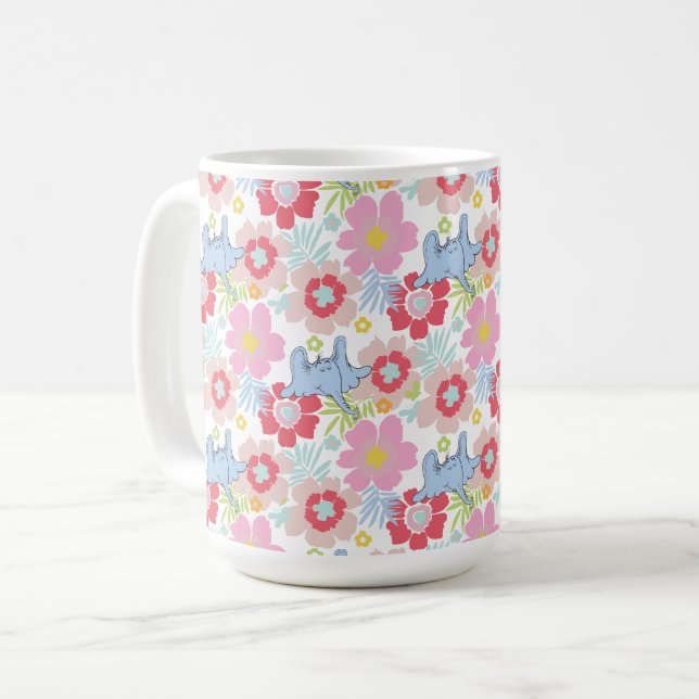 Mug Horton Entend un Qui | Motif de fleurs pastel (Devant gauche)