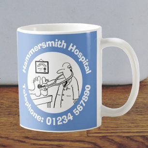 Mug Hospital, Clinic, or Surgery with Telephone Number