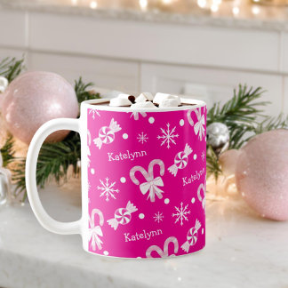 Mug Hot Pink Peppermenthe Sucre de canne Snowflakes Aj