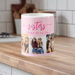 Mug Hot Pink Sisters 3 Photo Collage Keepsaké cadeau<br><div class="desc">Célébrez la soif avec Hot Pink Sisters 3 Photo Collage Keepsaké Gift Coffee Mug. Cette tasse vibrante présente un magnifique collage de trois photos chères, capturant des moments spéciaux partagés avec vos soeurs. Le design rose-chaud apporte une touche amusante et élégante, ce qui en fait une pièce exceptionnelle pour tous...</div>