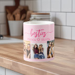 Mug Hot Rose Besties Amis 3 Photo Collage Keepsaké<br><div class="desc">Célébrez votre amitié avec Hot Pink Besties Friends 3 Photo Collage Keepsaké Coffee Mug. Cette tasse vibrante présente un collage magnifiquement arrangé de trois photos chères, capturant des moments inoubliables avec vos meilleurs amis. Le design rose vif ajoute une touche amusante et élégante, ce qui en fait une pièce exceptionnelle...</div>