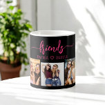 Mug Hot rose Black Friends 3 Photo Friendship Collage<br><div class="desc">Célébrez votre lien spécial avec Hot Pink Friends 3 Photo Friendship Coffee Mug. Cette tasse vibrante présente un collage de trois photos chères, capturant des moments inoubliables avec vos meilleurs amis. Le design rose-chaud apporte une touche amusante et élégante, ce qui en fait une pièce exceptionnelle pour tous les amateurs...</div>