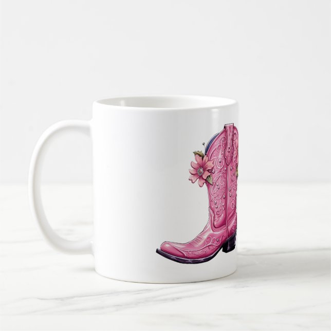 Mug Hot rose Cowgirl Boot Howdy (Gauche)