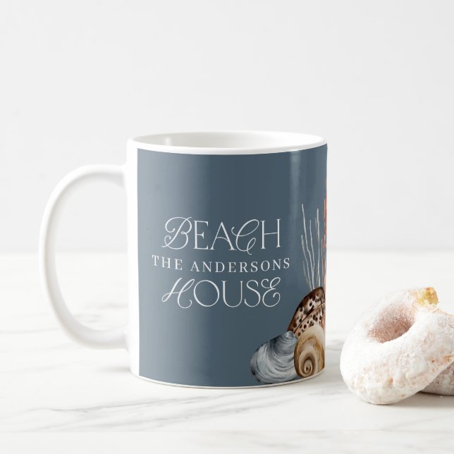 Mug Hôte de famille de vacances d'été de la coquille d (Avec donut)