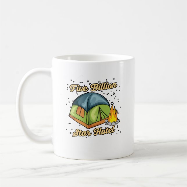 Mug Hôtel Camping Camper Tent Giant 5 milliards d'étoi (Gauche)
