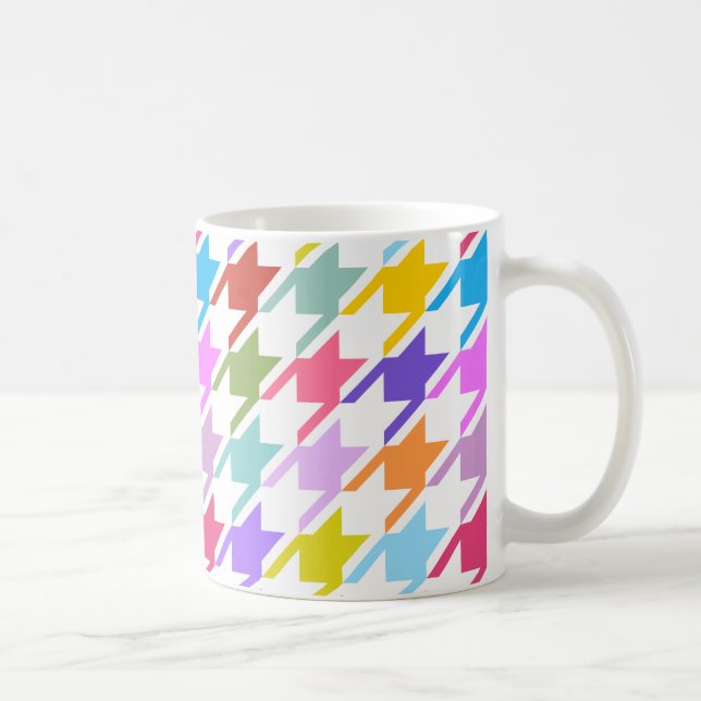 Mug Houndstooth Multicolor+White Big Motif (Droite)