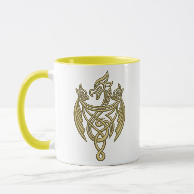 Mug HOUSE of the Dragon | Golden Filigree Dragon Crest (Gauche)