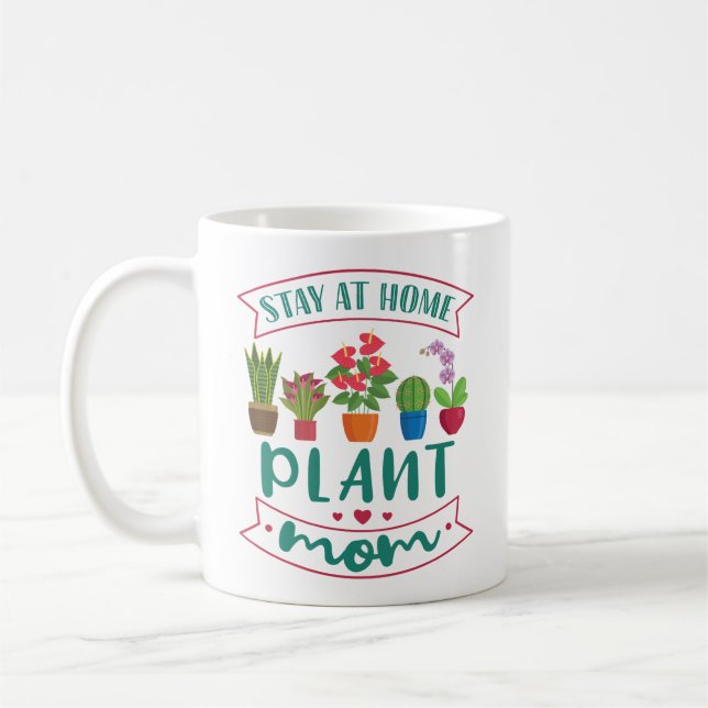 Mug Houseplant Lover Stay At Home Plant Mom (Gauche)