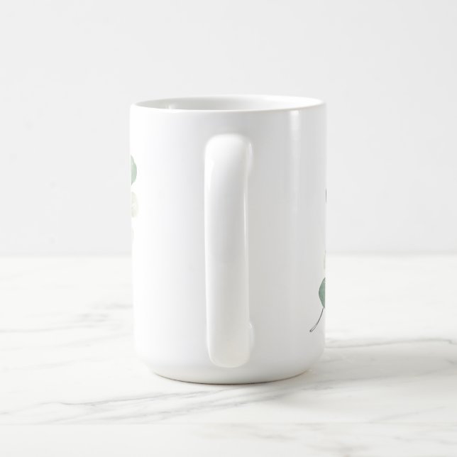 Mug Housse de couette Feuilles de Pastel d'Eucalyptus  (Poignée)