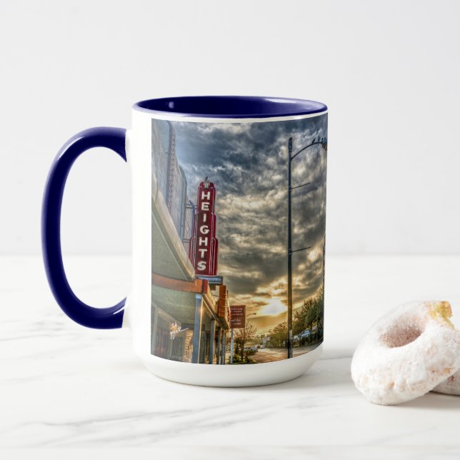 Mug Houston Heights Théâtre Vintage historique (Avec donut)
