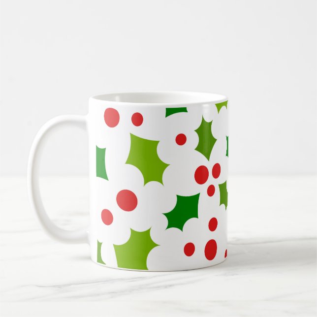 Mug houx de Noël (Gauche)