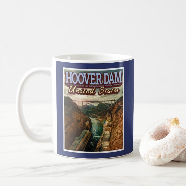 MUG HOVER DAM - COLORADO RIVER - NEVADA - ARIZONA USA (Avec donut)