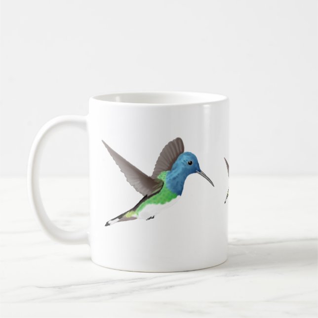Mug Hovering Jacobin Hummingbird - transparent. (Gauche)