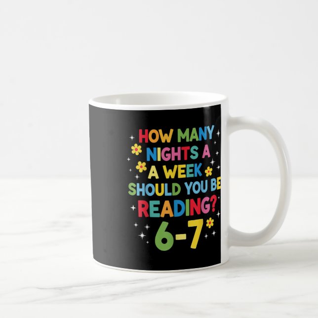 Mug How Many Nights A Week Should You Be Reading 6-7 B (Droite)