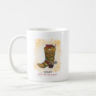 Mug Howdays Christmas Lights Cowboy Boot