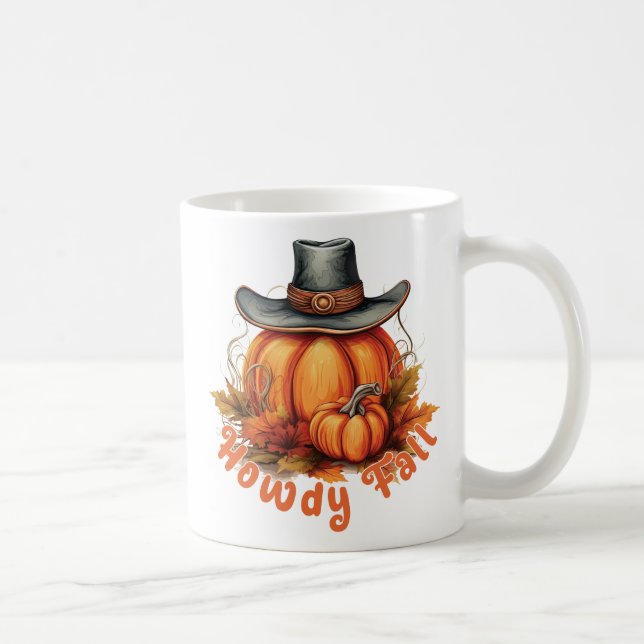 Mug Howdy Fall - Vibes d'automne rustiques (Droite)