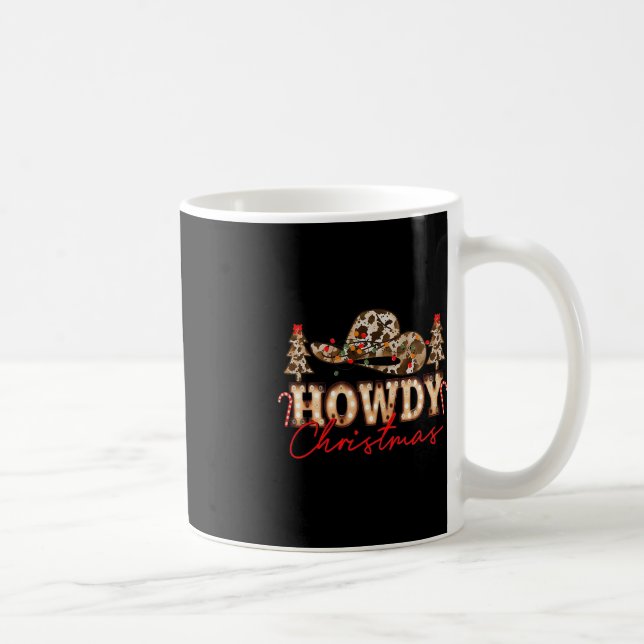 Mug Howdy Noël Père Noël mignonne Leopard Western Cowg (Droite)
