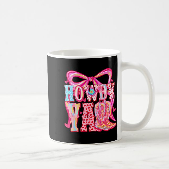 Mug Howdy Yall Cowboy Boots Coquette Bow Western Valen (Droite)
